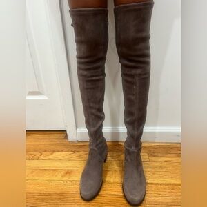Stuart Weitzman Slate Grey Over-the-Knee Boots